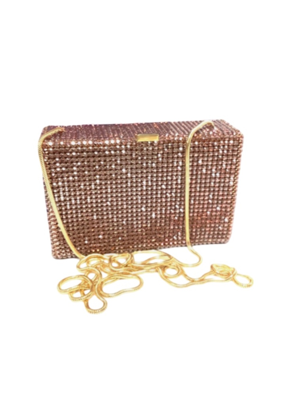 Swarovski Women’s Red Crystal Gold Chain Square Crossbody Purse